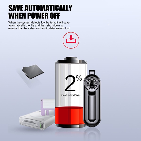 Mini Wearable Camera HD 1080P Small Video Voice Recorder Necklace Hidden Cam - Image 8