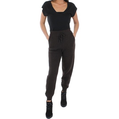 

Женские коричневые кашемировые вязаные удобные брюки-джоггеры Rag - Bone BHFO 4816, Dark brown