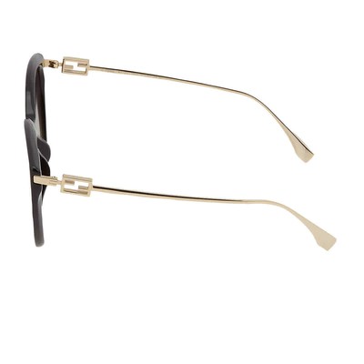 Pre-owned Fendi Polarized Smoke Cat Eye Ladies Sunglasses Fe40047i 01d 54 Fe40047i 01d 54 In Gray