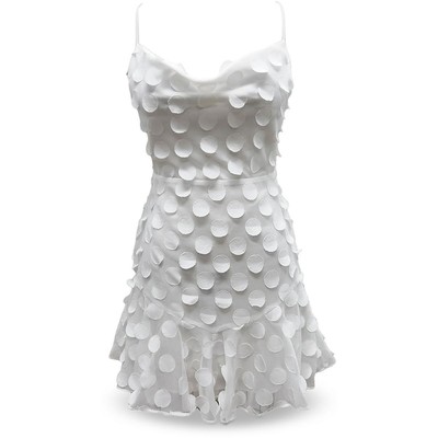 Женское белое сетчатое летнее мини-платье Milly длиной выше колена 2 BHFO 0854