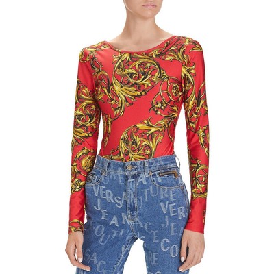 

Женское красное приталенное боди Versace Jeans Couture Cheeky Top  BHFO 8321, Red multi