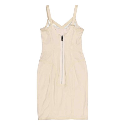 Pre-owned Burberry Pale Biscuit Nova Mesh And Stretch Jersey Corset Dress In Check Description
