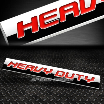МЕТАЛЛИЧЕСКАЯ РЕШЕТКА БАГАЖНИКА ЭМБЛЕМА НАКЛЕЙКА С ЛОГОТИПОМ ОТДЕЛКА ЗНАЧКА ПОЛИРОВАННАЯ КРАСНАЯ БУКВА HEAVY DUTY