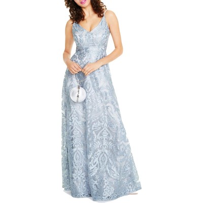 

TLC Say Yes To The Prom Женское синее вечернее платье макси для юниоров  BHFO 2959, Silver/periwink