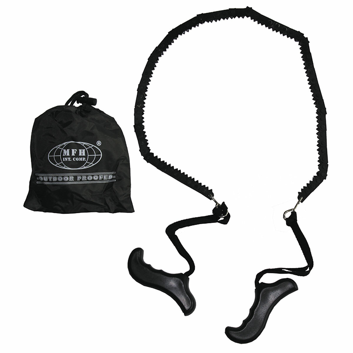 Ketten-Hand-Säge mit Griffen und Beutel Campingsäge Outdoor Kettensäge Astsäge 