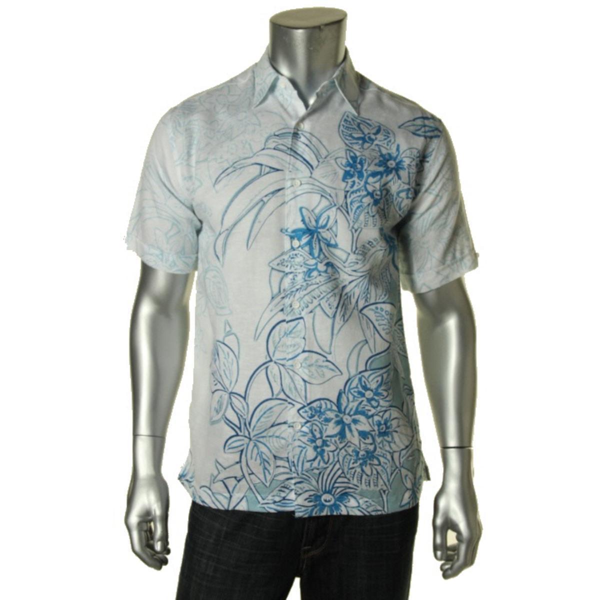 Linen Hawaiian Casual Button-Down Shirts for Men
