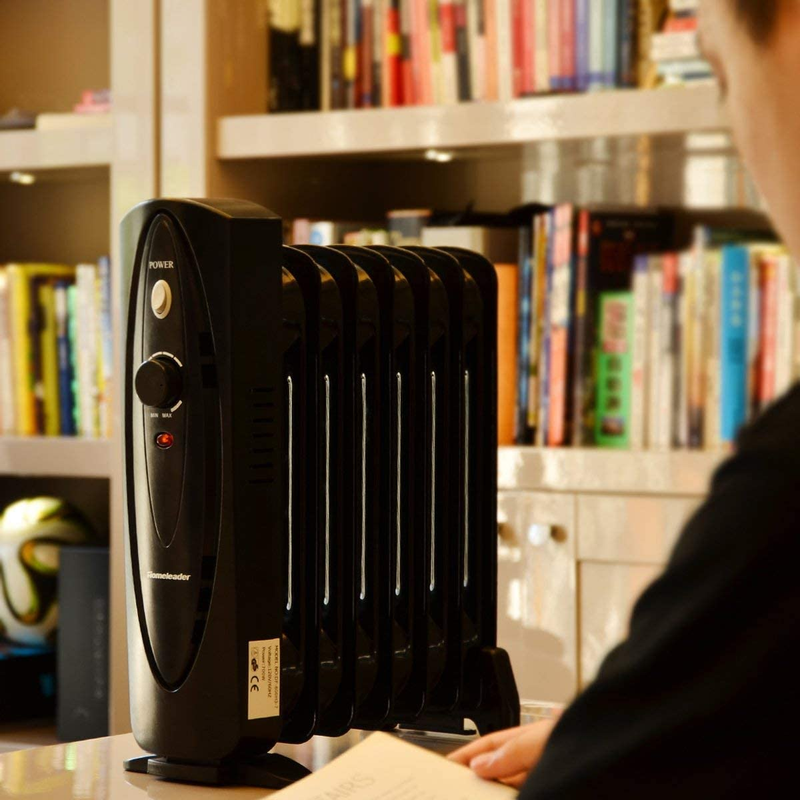 Mini Oil Filled Heater, Portable Space Radiant Heater with Adjustable Thermostat