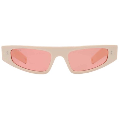 Pre-owned Gucci Red Browline Ladies Sunglasses Gg1634s 005 51 Gg1634s 005 51