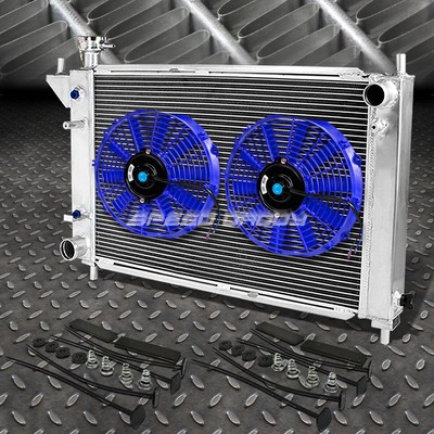 3-РЯДНЫЙ АЛЮМИНИЕВЫЙ РАДИАТОР + 2X 10 ВЕНТИЛЯТОРОВ СИНЕГО ЦВЕТА ДЛЯ FORD MUSTANG 94-95 3,8/5,0л V8/V6 AT