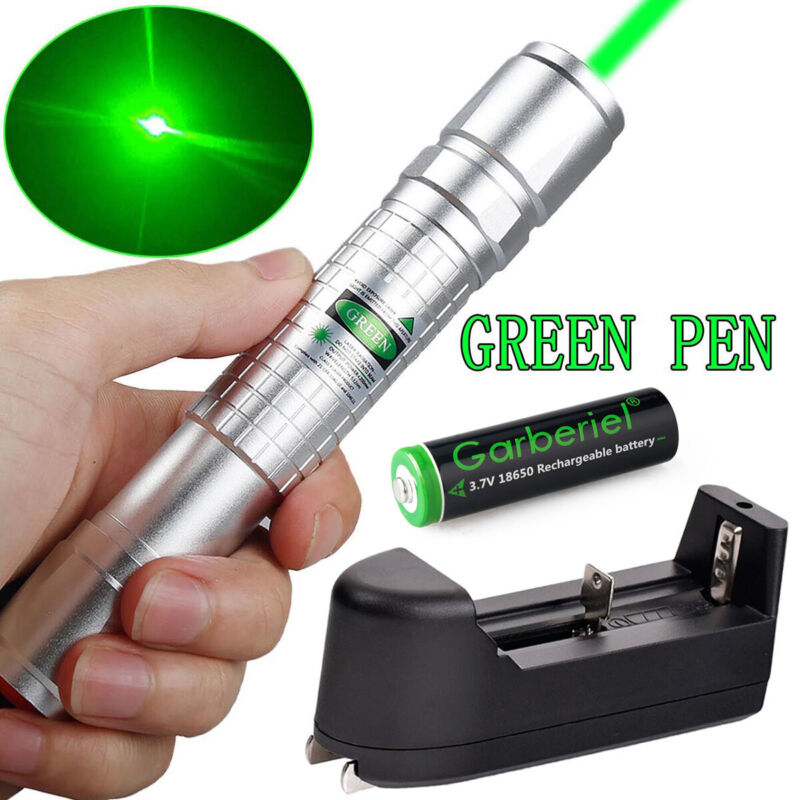 1000Miles 532nm Green Laser Pointer Pen Visible Beam Light Lazer Battery&Charger