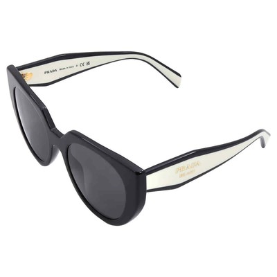 Pre-owned Prada Grey Cat Eye Ladies Sunglasses Pr 14ws 09q5s0 52 Pr 14ws 09q5s0 52 In Gray