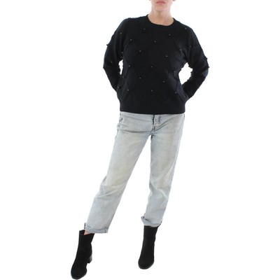 

Nanette Nanette Lepore женский черный пуловер с бисером, топ  BHFO 3576, Very black