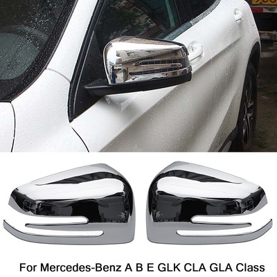New Chrome Rearview Mirror Cover For Mercedes-Benz A B E GLK CLA GLA Class
