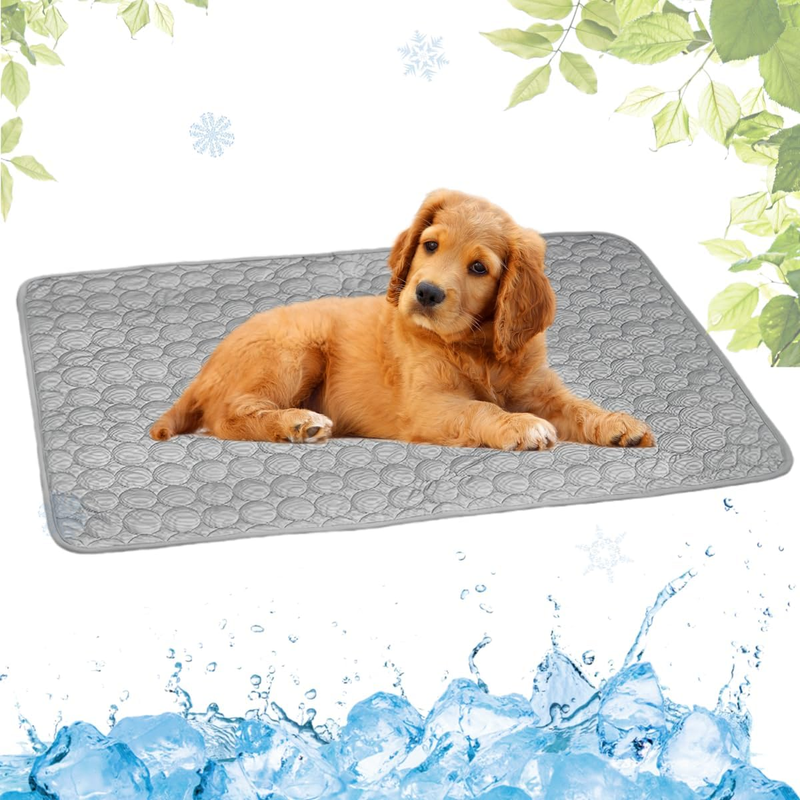 Dog Cooling Mat Washable Summer Pet Bed Cat Crate Pad 5 Colours Multiple Sizes