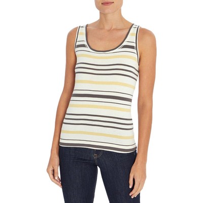 

Женская майка с круглым вырезом в желтую полоску Three Dots  BHFO 5782, Yellow combo stripe