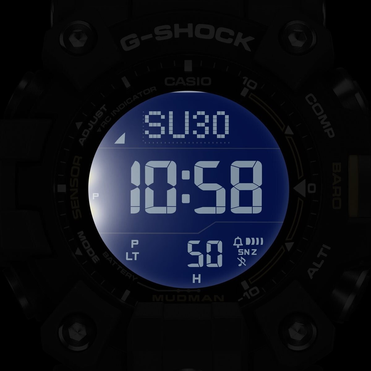 Pre-owned Casio G-shock Master Of Mudman Triple Sensor Model Gw-9500-3jf Men's Watch