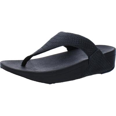 

Женские босоножки на танкетке Fitflop Lulu Perf Black 7 Medium (B,M) BHFO 2432, All black, Lulu Perf