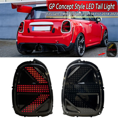 Pair GP Concept Style LED Tail Light Brake Lamp For Gen 3 Mini F55 F56 2014-2023