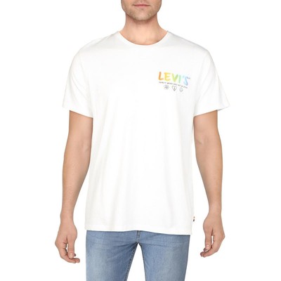 Мужская белая хлопковая футболка Levis с графическим принтом L BHFO 4170