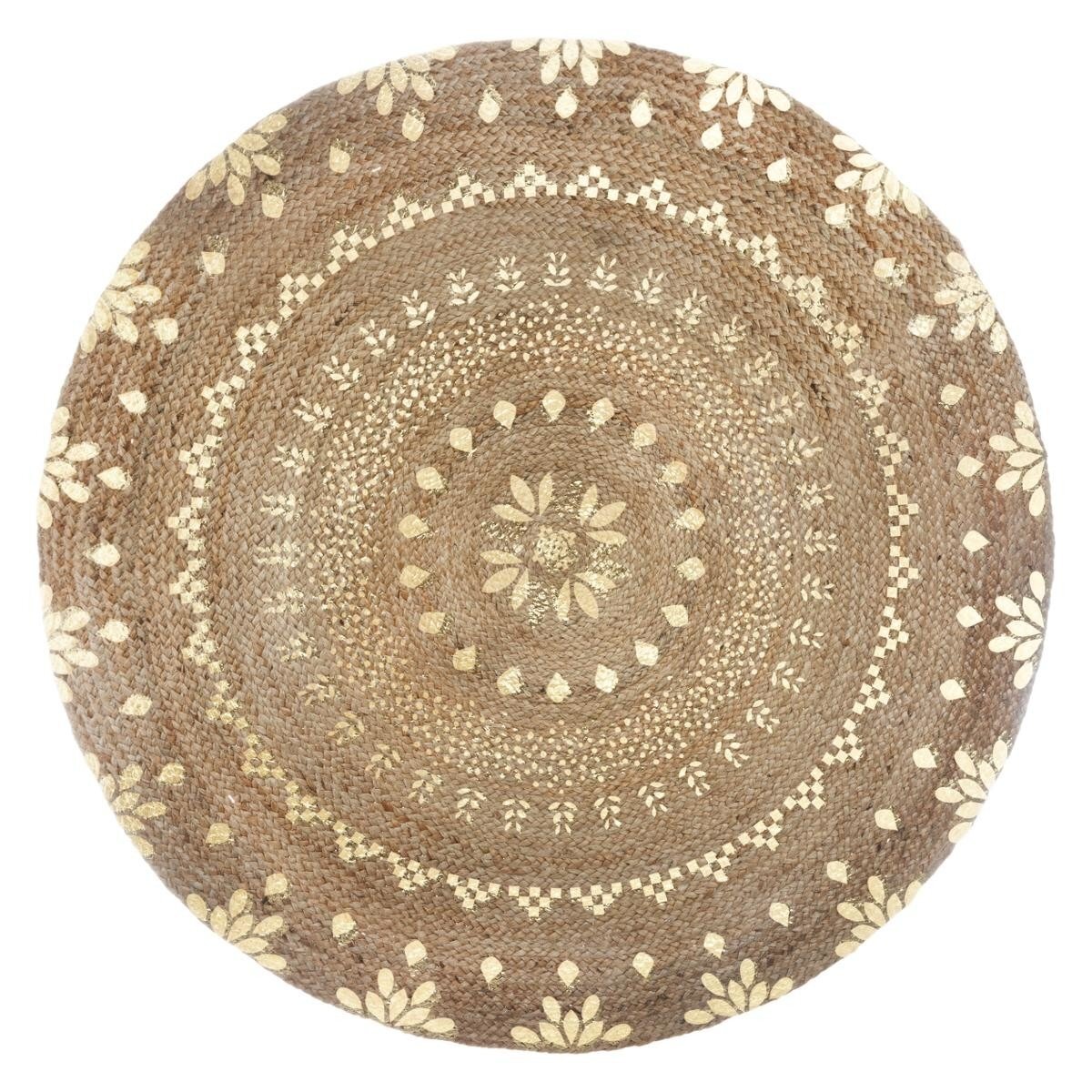 Deko-Teppich aus Jute, Ø 115 cm, rund