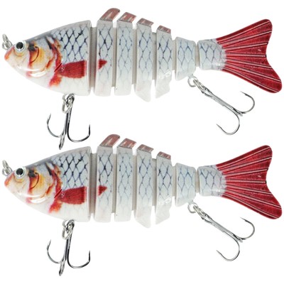 2/5Pcs 7 Segment Fishing Lure Multi Jointed Fishing Lure Set Hard Lure toCqM