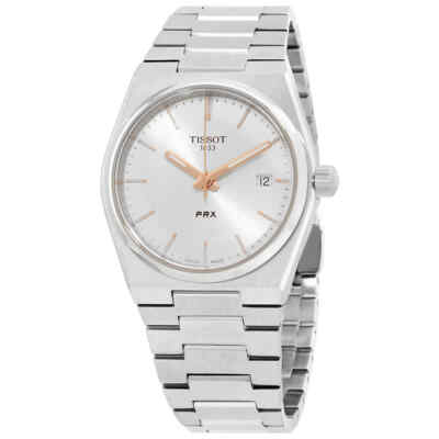 Женские часы Tissot с кварцевым серебряным циферблатом T1372101103100