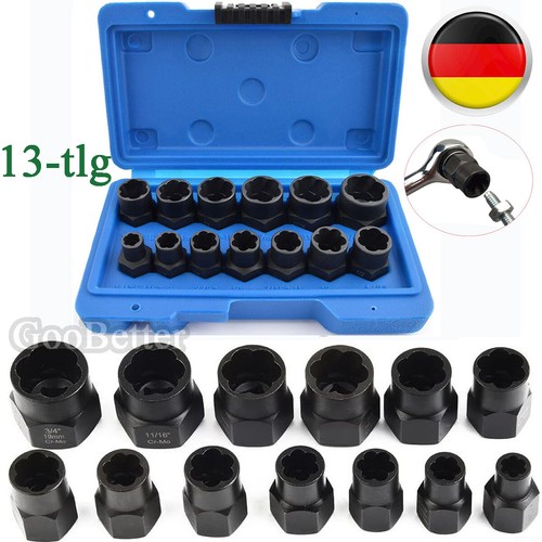 Laser 6834 Steckschlüssel-Set – 13-teilig Für Beschädigte & Normale Muttern