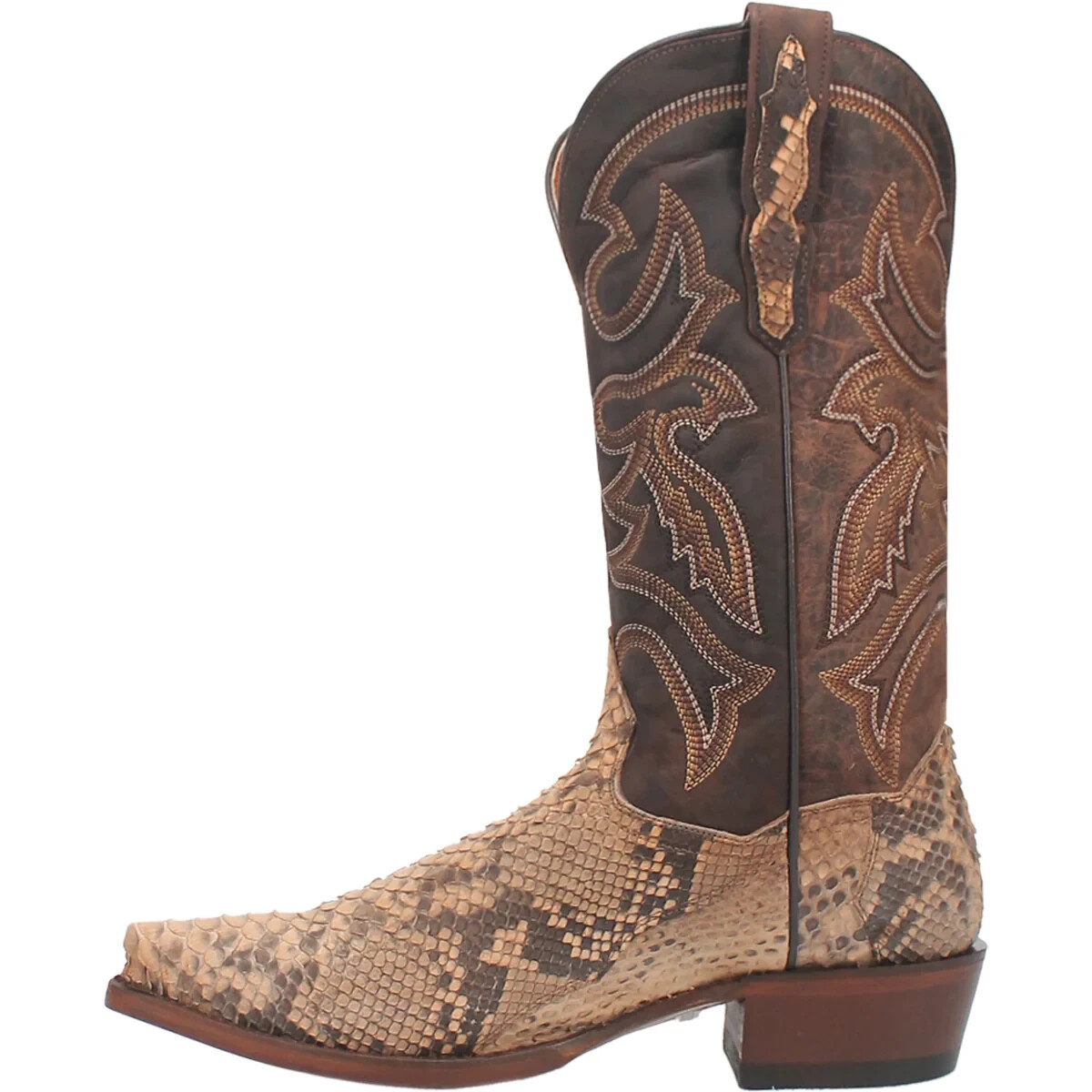 Pre-owned Dan Post Men's Sturgis Python Snip Toe Boot Dp3058 In Brown