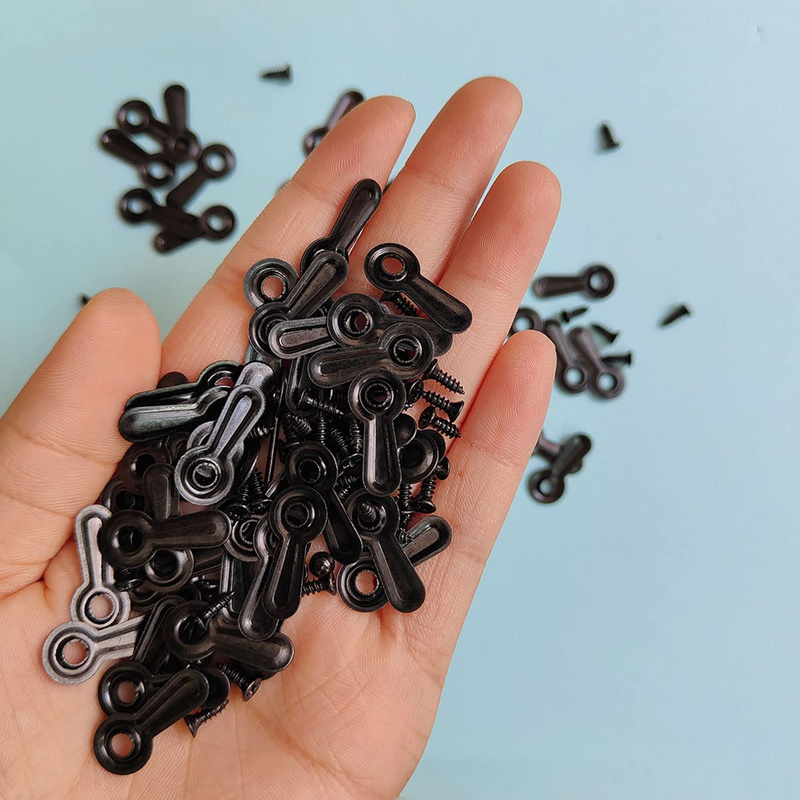 100 Pieces Metal Picture Frames Turn Button Fasteners with 100 Pieces Screws, Pi