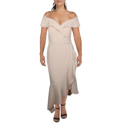 Xscape Womens Pink Off The Shoulder Evening Dress Gown Plus 18W BHFO 8943
