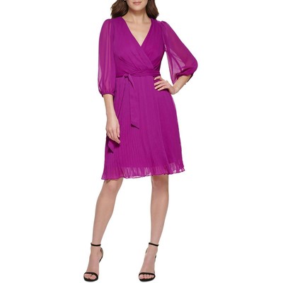 Женский фиолетовый стихарь DKNY, короткая офисная одежда для работы, 14 BHFO 7258
