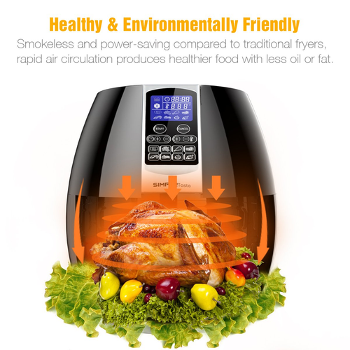 SimpleTaste Fryer Multi-Function Electric with Rapid Air Circulation Technology,