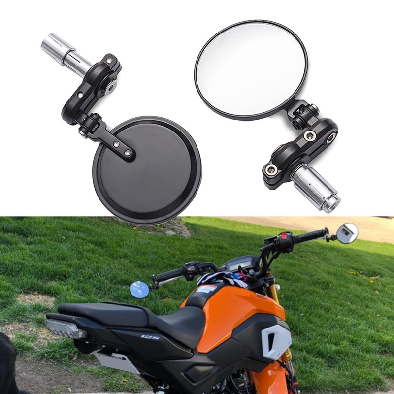 Universal 7/8" Handle Bar Mirrors For 2019 Honda Grom 125 MSX - Black Convex Motorcycle Mirrors 7 thumbnail image