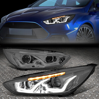 [LED DRL] ДЛЯ 15-18 ГОЛОВНЫХ ФАР FORD FOCUS С ДЫМЧАТЫМ/ПРОЗРАЧНЫМ СИГНАЛОМ ПРОЕКТОРА