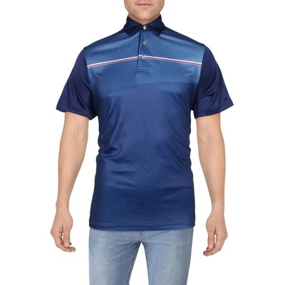 

Рубашка для гольфа PGA Tour Mens Navy Athletic Fit Polo Athletic  BHFO 5185, Blue print, M12198