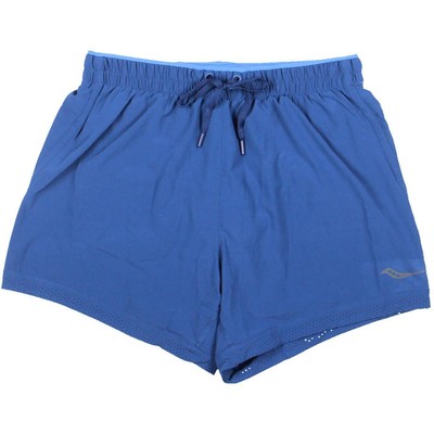 Saucony Womens Blue Fitness Workout Activewear Shorts Athletic M BHFO 3815