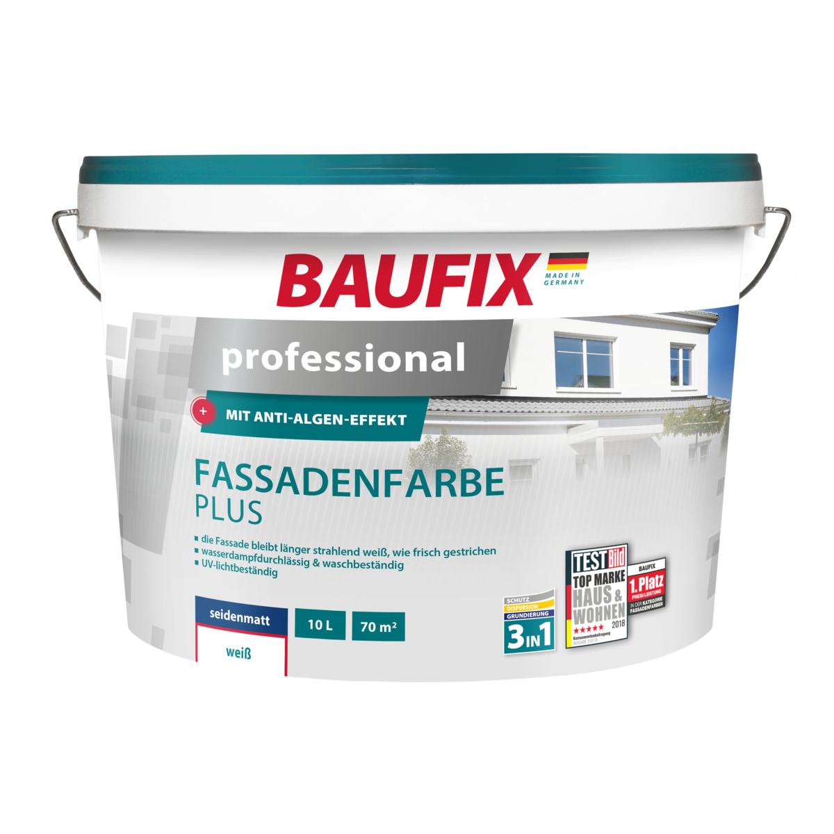 BAUFIX professional Fassadenfarbe Plus Weiß Außen