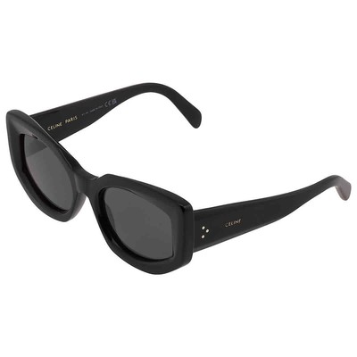 Pre-owned Celine Bold 3 Dots Grey Cat Eye Ladies Sunglasses Cl40277i 01a 54 Cl40277i 01a In Gray