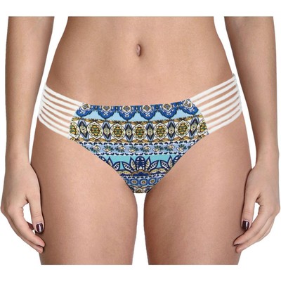 

Женские синие плавки на бретельках с принтом Jessica Simpson, размер  BHFO 9913, Blue multi