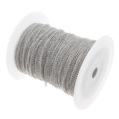 300cm METALLKETTE GLIEDERKETTE 5mm ALTSILBER METALL BASTELKETTE METAL CHAIN K1
