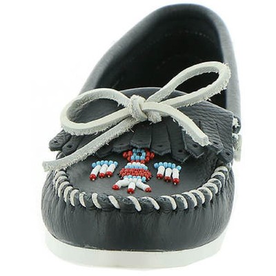 

Minnetonka Womens Thunderbird Bow Slip On Loafers Мокасины BHFO 2160, Thunderbird
