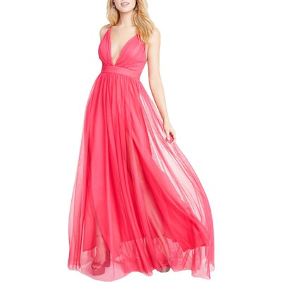 Изумрудное мороженое Женское розовое сетчатое длинное вечернее платье для выпускного вечера Gown Juniors 5 BHFO 9280