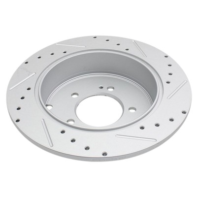 TRQ Performance Drilled Slotted Brake Rotor & Metallic Pad Front & Rear Kit