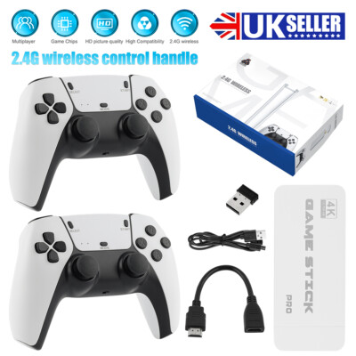 4K HD Game Stick Retro Video Game Console 40000+ Games + 2X Wireless Controller