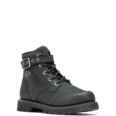 Pre-owned Harley-davidson Men's 5" Westmont Strap Side-zip Riding Boot Black - D10009, Bla