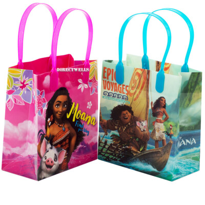 12PCS Disney Moana and Maui Party Favor Goodie Gift Birthday Loot Bags Small