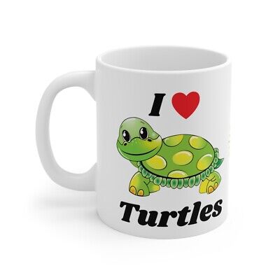 I Love Turtles Ceramic Coffee Mug 11oz Ceramic Cup Tea Hot Cho...
