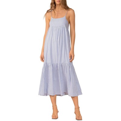 

Elan Womens Tie-Black Stripe Long Maxi Dress BHFO 7251