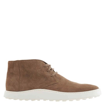 Tods Men's Walnut Light Desert Boots In Suede, Brand Size 5.5 ( US Size 6.5 )