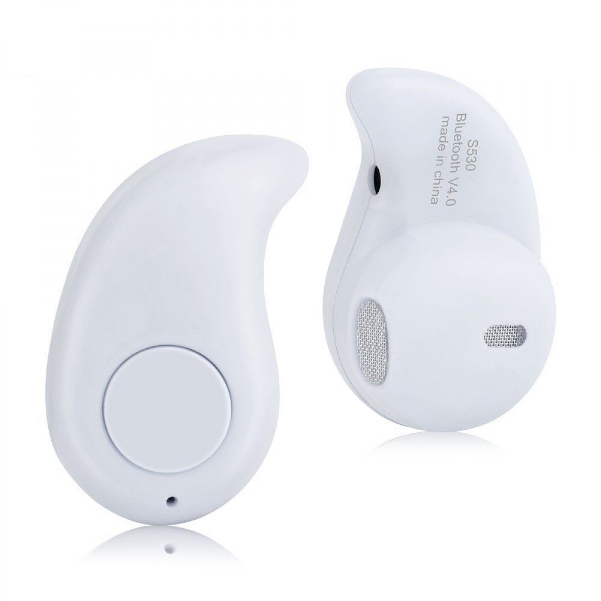 Micro Auricolare S530 Bluetooth Microfono Cuffie Mono Mini Piccolo Bianco hsb